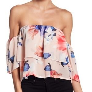 NWT Yumi Kim Double Trouble Floral OTS Top Sz S